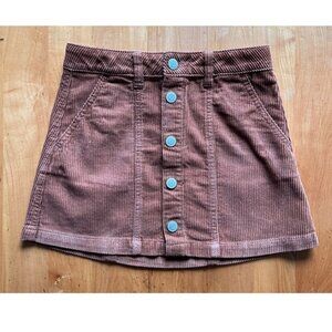 Girls Brown Corduroy Skirt size 8